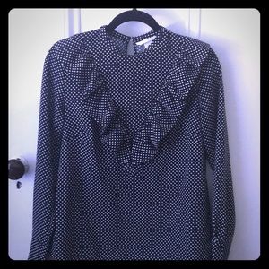 H&M black and white polka dot top.